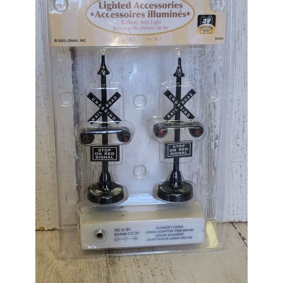 Lemax 2003 Railway stop light Village accessory Xmas - Picture 2 of 6